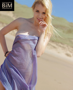 Angel Sheer Scarf And Nude Beach Posing
