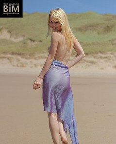Angel Sheer Scarf And Nude Beach Posing