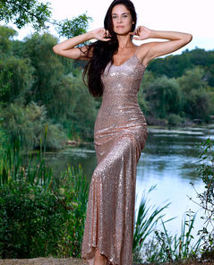 Martina Mink Gown In Nature By Met Art