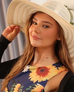 Saffron Summer Dress Strip And Black Lingerie Tease