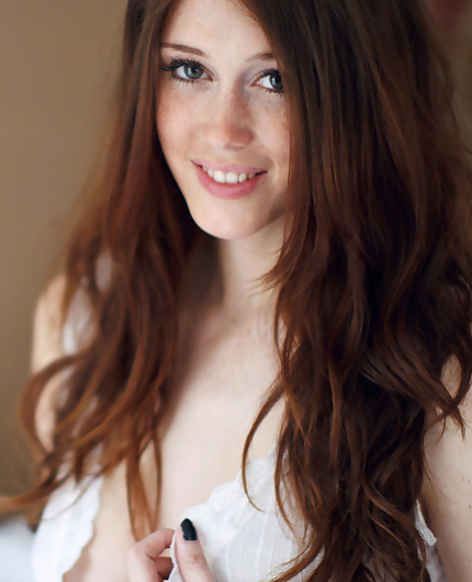 Chad Posing Softly On Bed In White Shirt Morning Sensual Mood