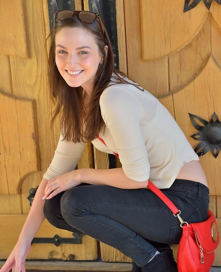 Sunny Patio Study Turns Playful With Brooke In Soft Daylight Mood