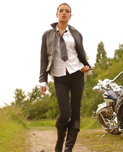 Hot biker Monica from Girl Folio