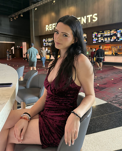 Mercedes Stripping From Red Velvet Dress In Bathroom Shoot