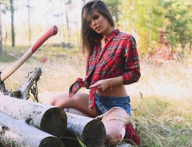 Zelda B Sexy Lumberjack By Met Art