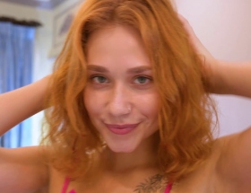 [polly flame, met art x, video, redhead, pussy, masturbation, dildo]